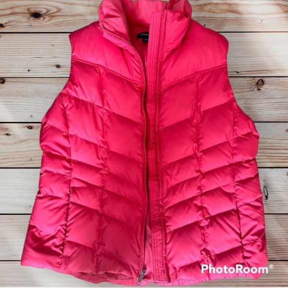 LANSโS END padded vest with goose feather used as a new strong pink, size L - Picture 4 of 13